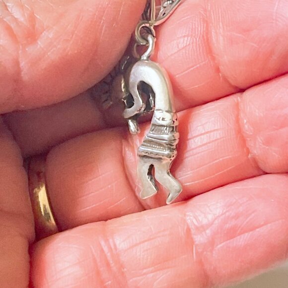 Sterling Silver Kokopelli Pendant With Intricate Tribal Design - Picture 4 of 7